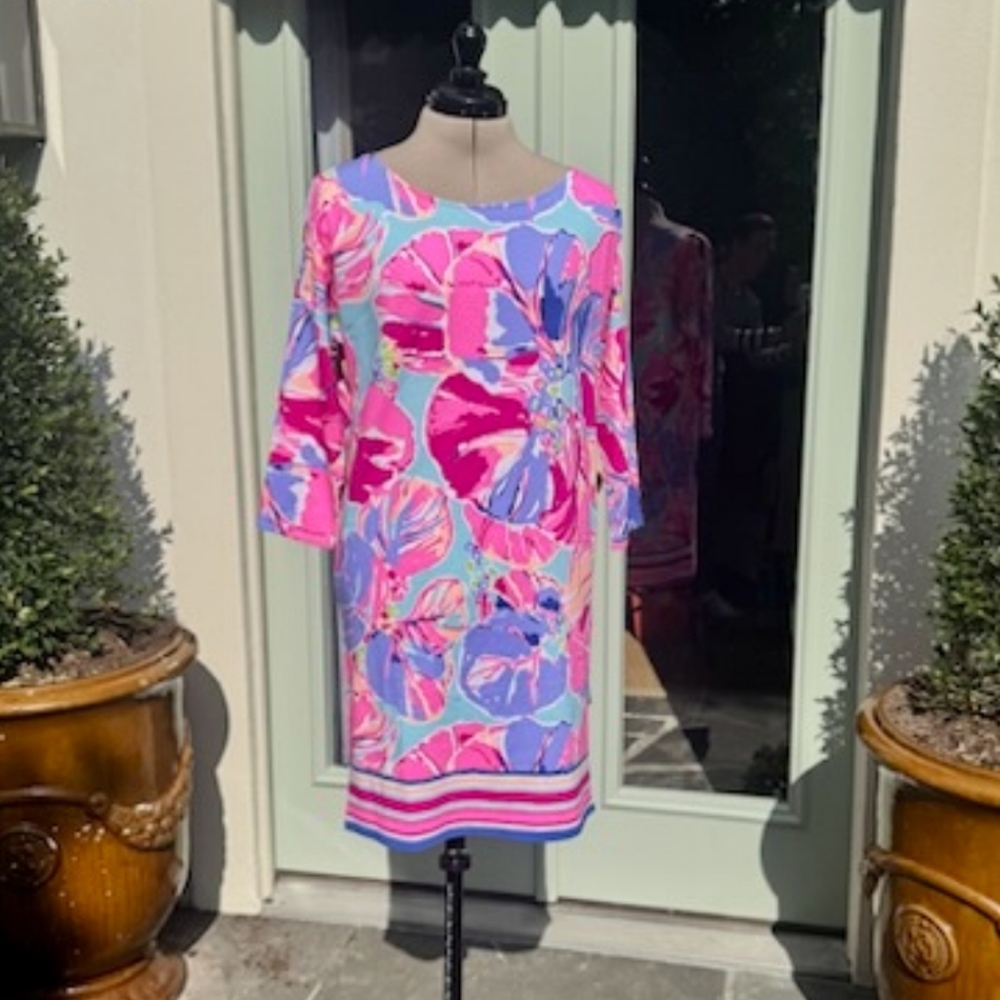 Lily Pulitizer Floral Pink and Blue Women's Dress